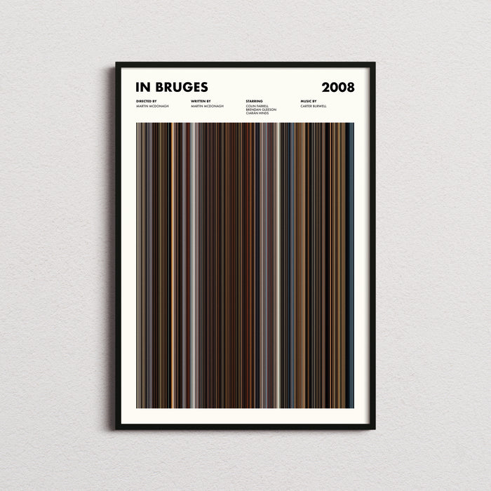 In Bruges Movie Barcode Poster