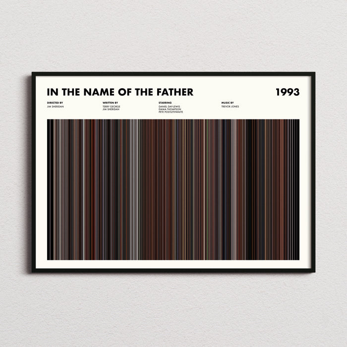 In The Name Of The Father Movie Barcode Poster