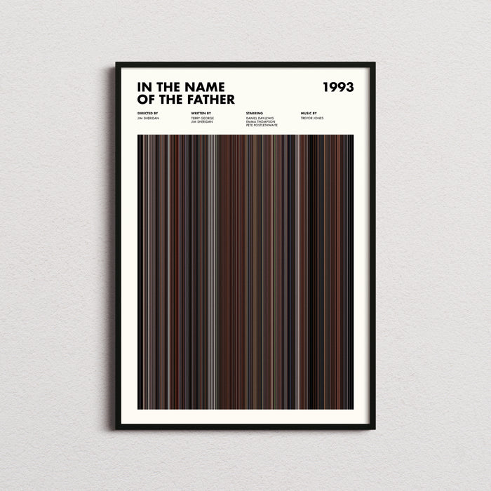 In The Name Of The Father Movie Barcode Poster