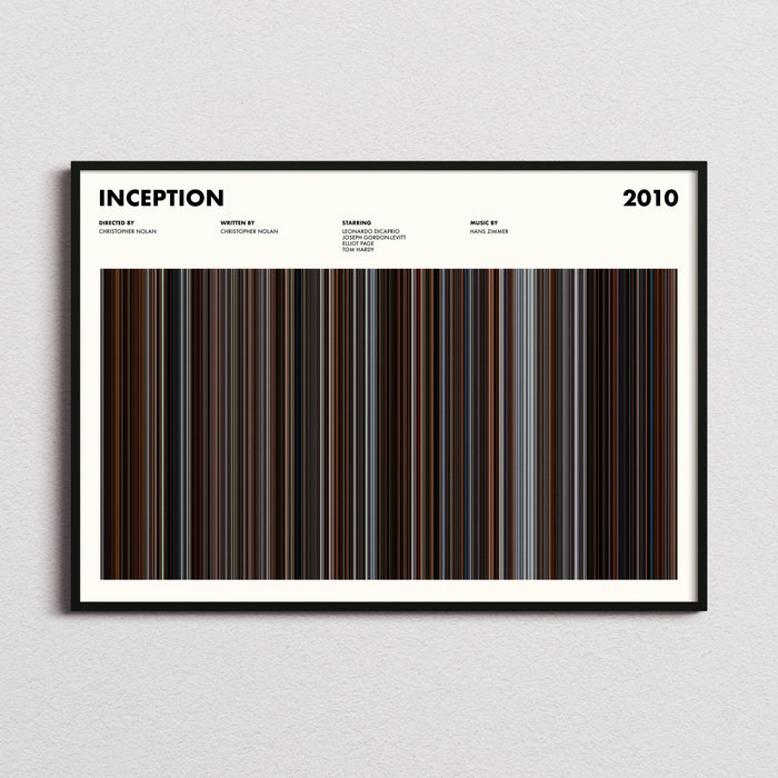 Inception Movie Barcode Poster