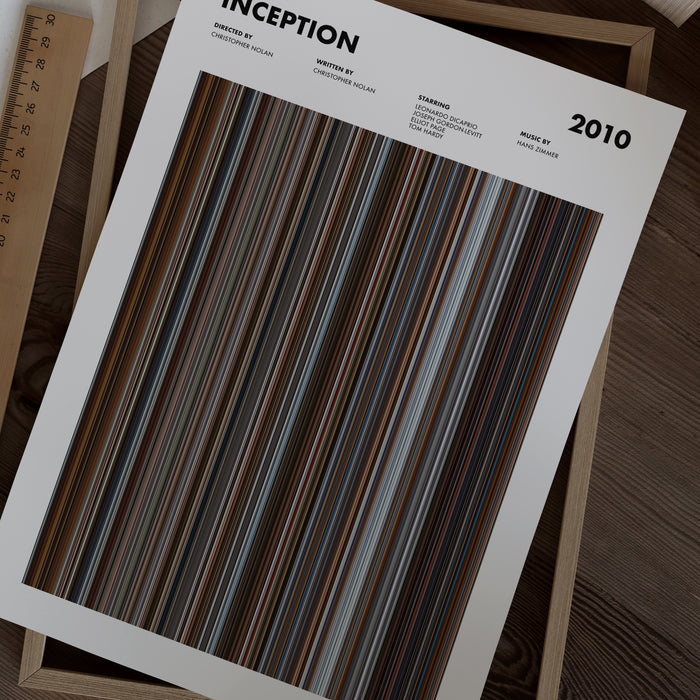 Inception Movie Barcode Poster
