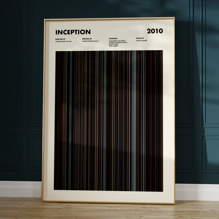 Inception Movie Barcode Poster