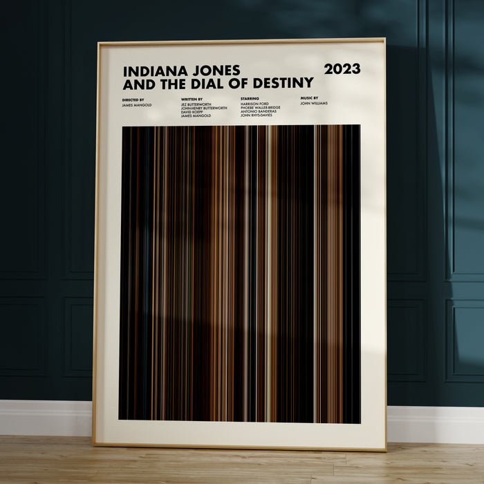 Indiana Jones and the Dial of Destiny Movie Barcode Poster