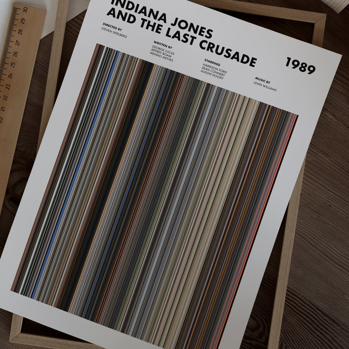 Indiana Jones and the Last Crusade Movie Barcode Poster