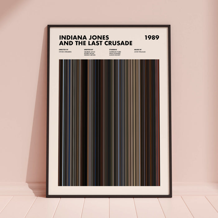 Indiana Jones and the Last Crusade Movie Barcode Poster