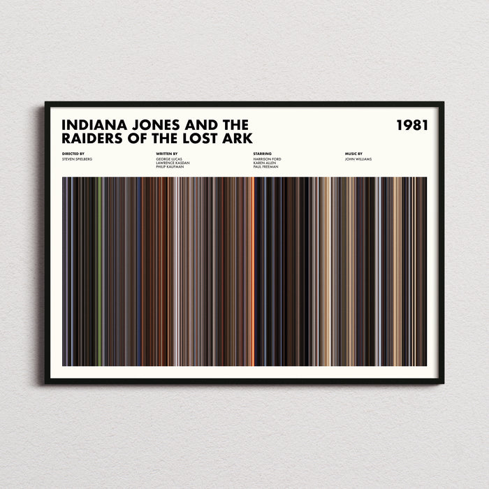 Indiana Jones and the Raiders of the Lost Ark Movie Barcode Poster