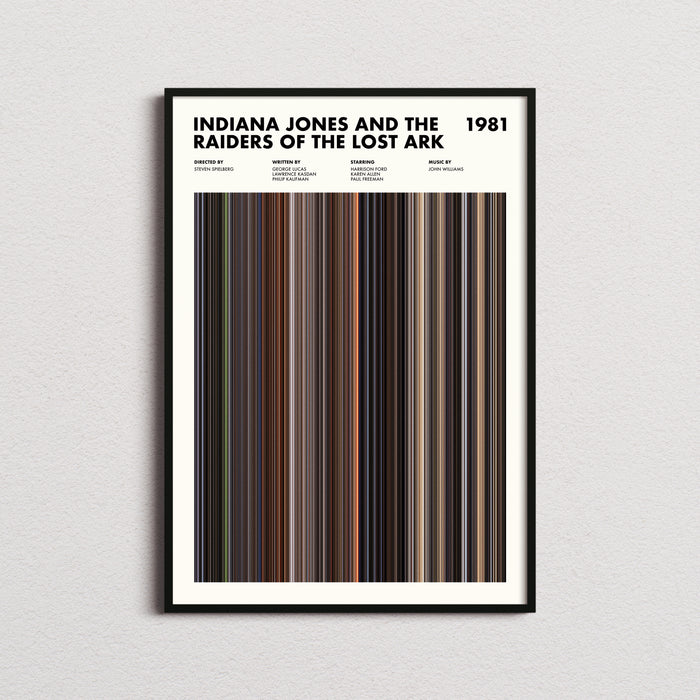 Indiana Jones and the Raiders of the Lost Ark Movie Barcode Poster