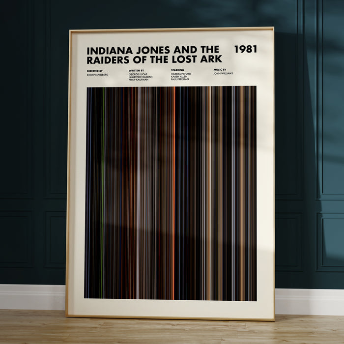Indiana Jones and the Raiders of the Lost Ark Movie Barcode Poster