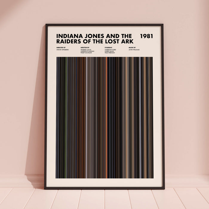Indiana Jones and the Raiders of the Lost Ark Movie Barcode Poster