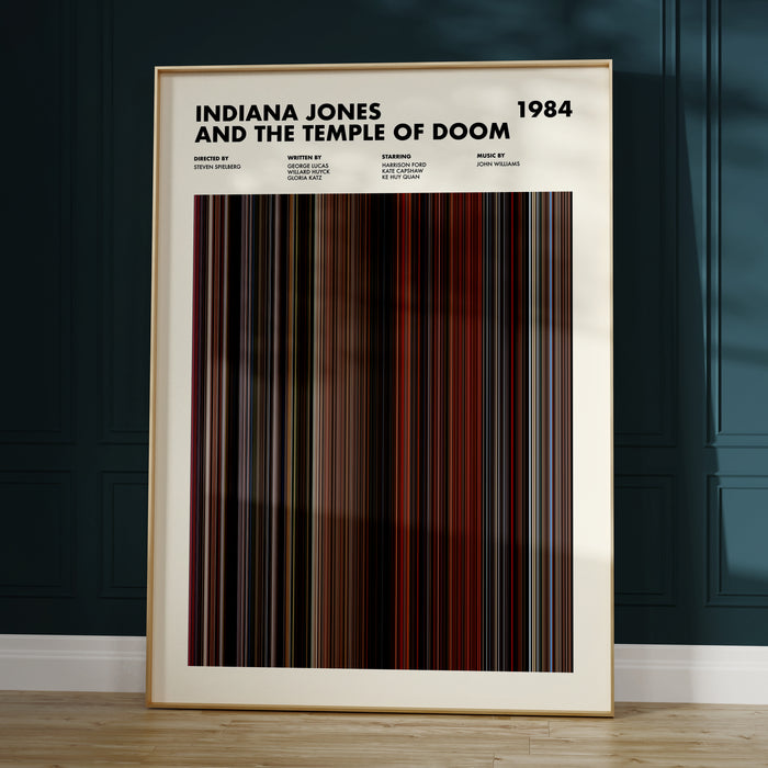 Indiana Jones and the Temple of Doom Movie Barcode Poster