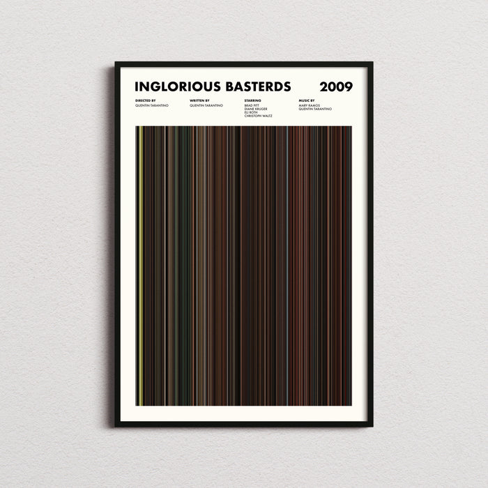 Inglorious Basterds Movie Barcode Poster