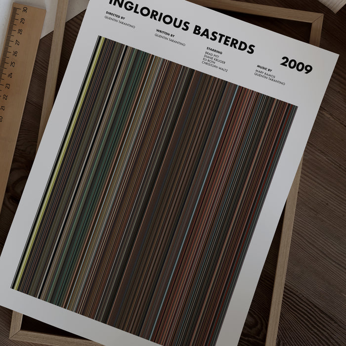 Inglorious Basterds Movie Barcode Poster