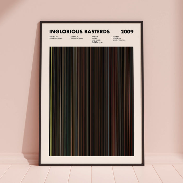 Inglorious Basterds Movie Barcode Poster