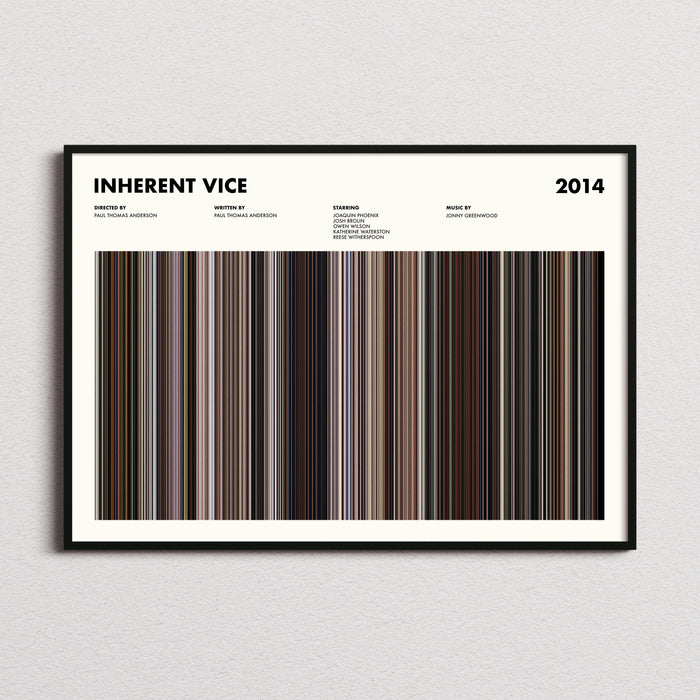 Inherent Vice Movie Barcode Poster