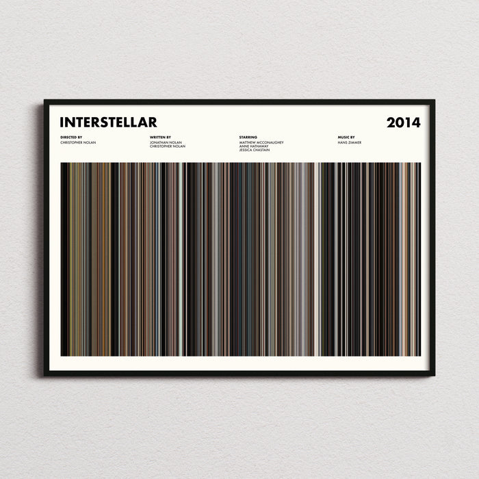 Interstellar Movie Barcode Poster