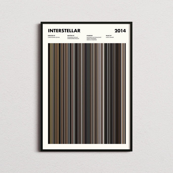 Interstellar Movie Barcode Poster