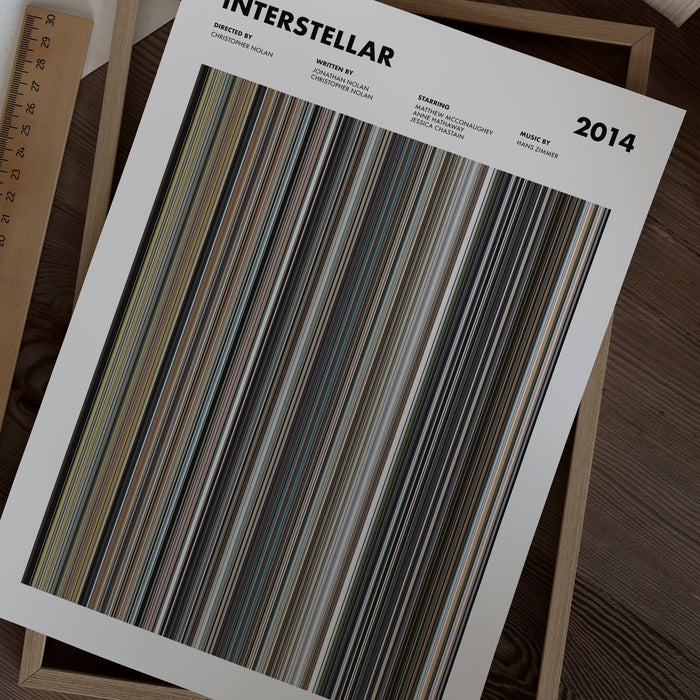 Interstellar Movie Barcode Poster