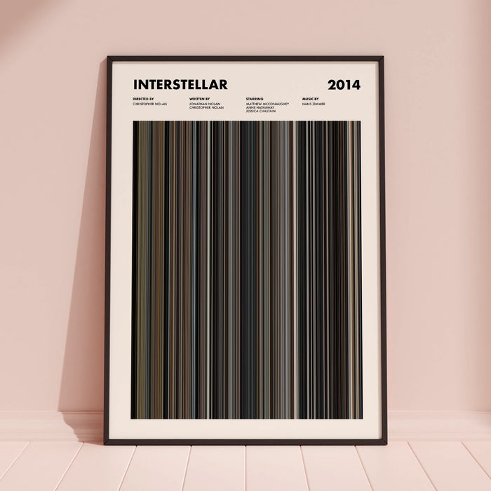 Interstellar Movie Barcode Poster