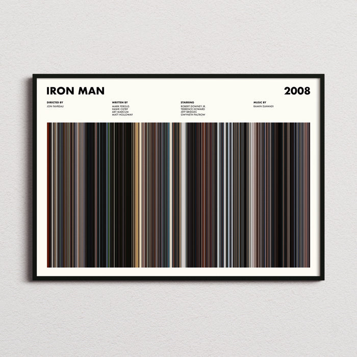 Iron Man Movie Barcode Poster