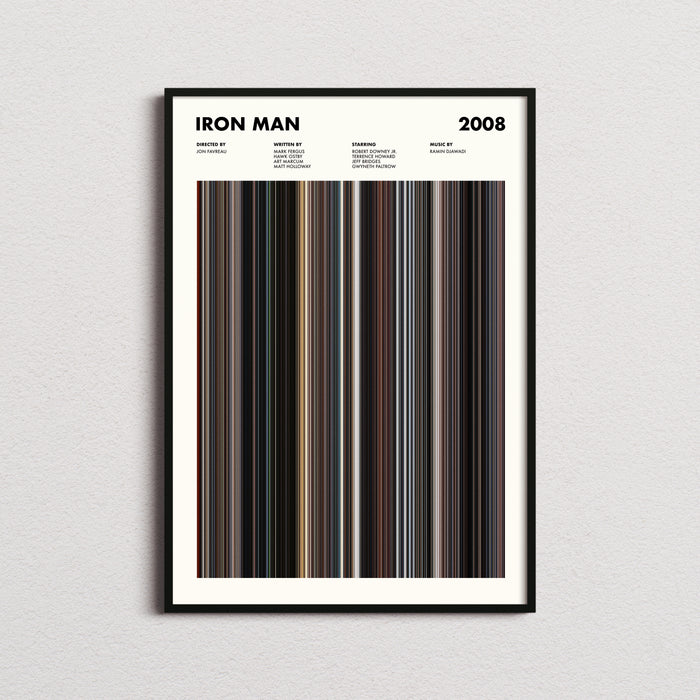 Iron Man Movie Barcode Poster