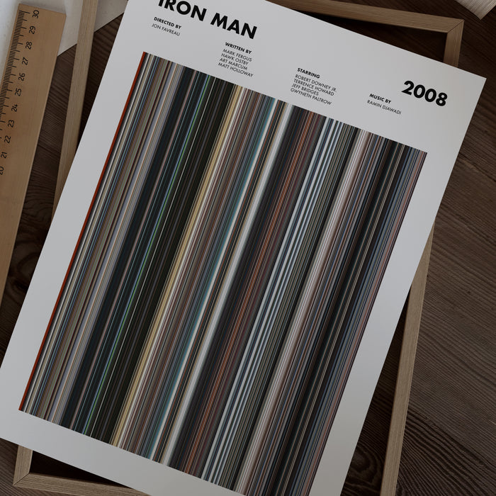 Iron Man Movie Barcode Poster