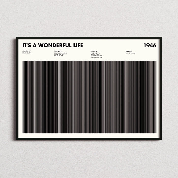 It's A Wonderful Life Movie Barcode Poster