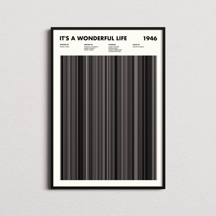 It's A Wonderful Life Movie Barcode Poster