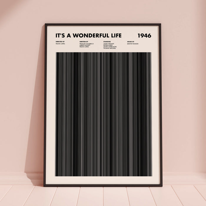 It's A Wonderful Life Movie Barcode Poster