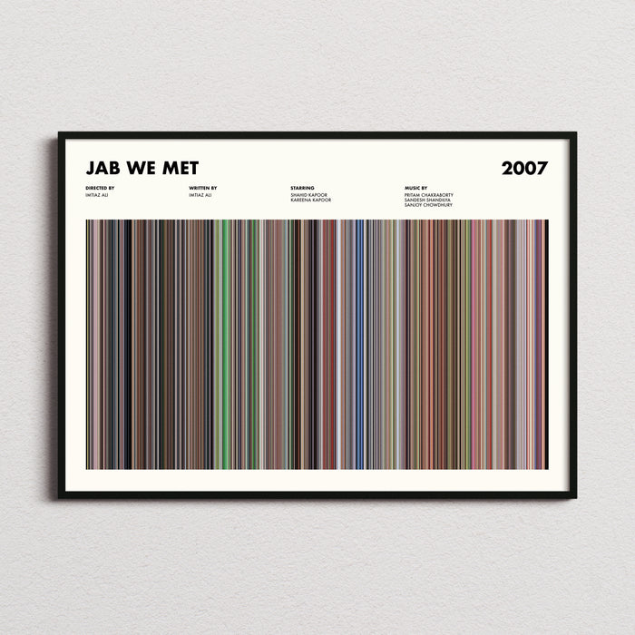 Jab We Met Movie Barcode Poster