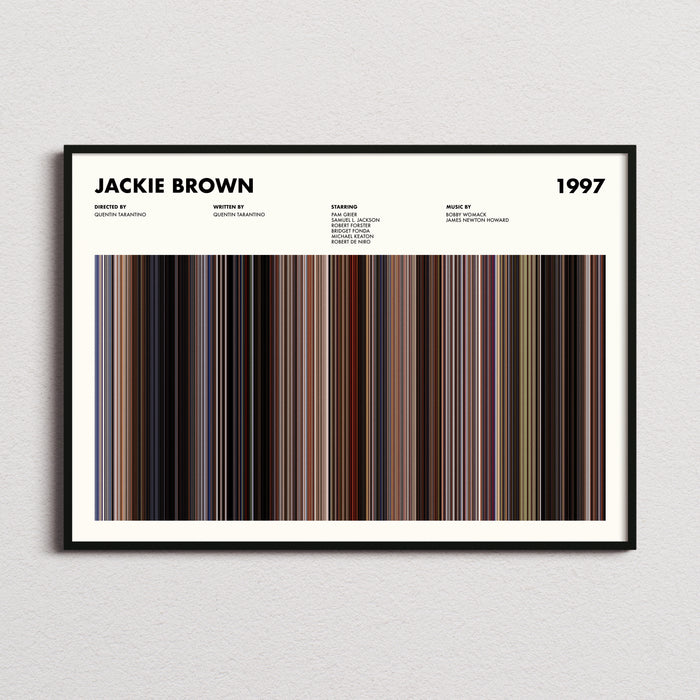 Jackie Brown Movie Barcode Poster