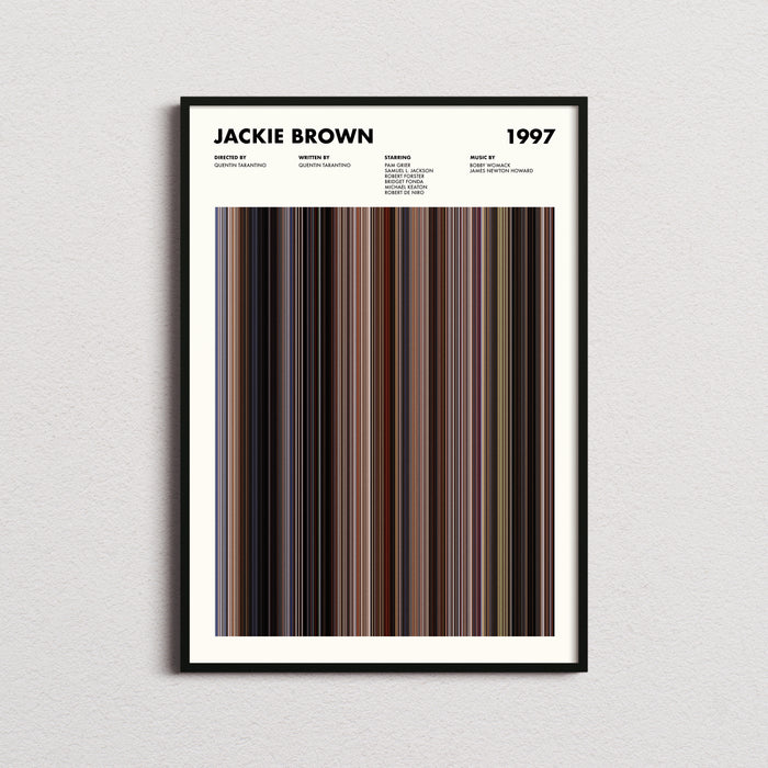 Jackie Brown Movie Barcode Poster