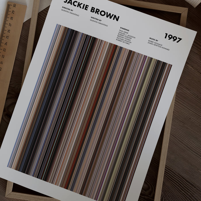 Jackie Brown Movie Barcode Poster