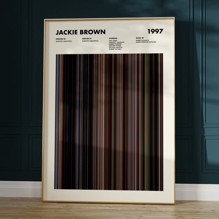 Jackie Brown Movie Barcode Poster