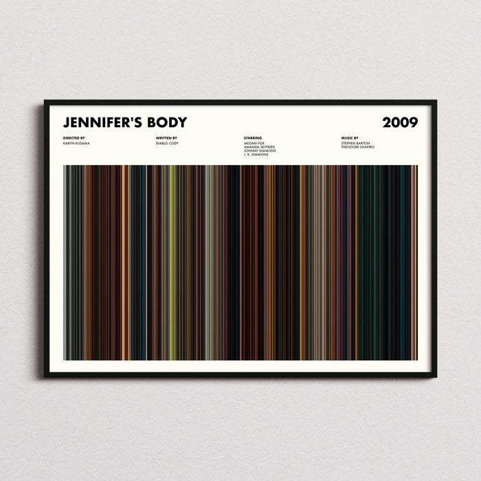 Jennifer's Body Movie Barcode Poster