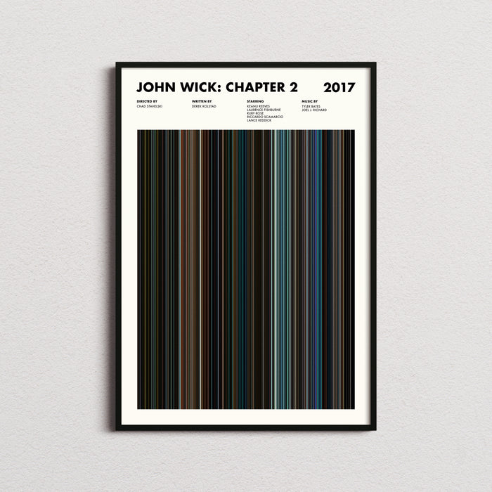 John Wick Chapter 2 Movie Barcode Poster