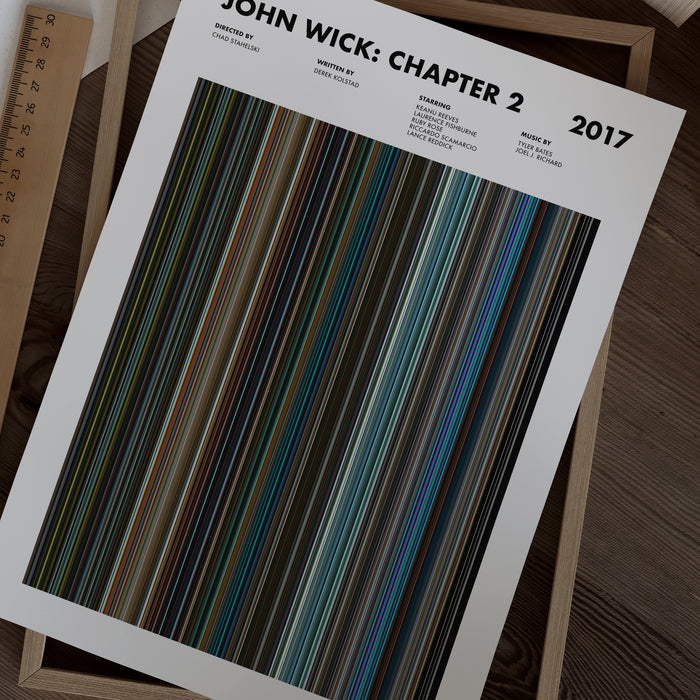 John Wick Chapter 2 Movie Barcode Poster