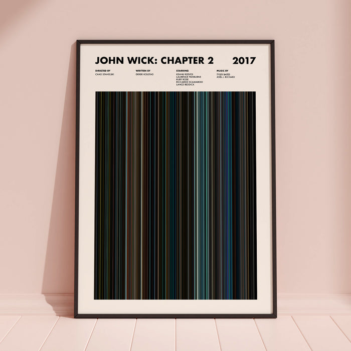 John Wick Chapter 2 Movie Barcode Poster