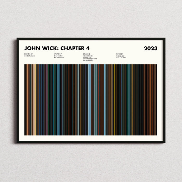 John Wick Chapter 4 Movie Barcode Poster