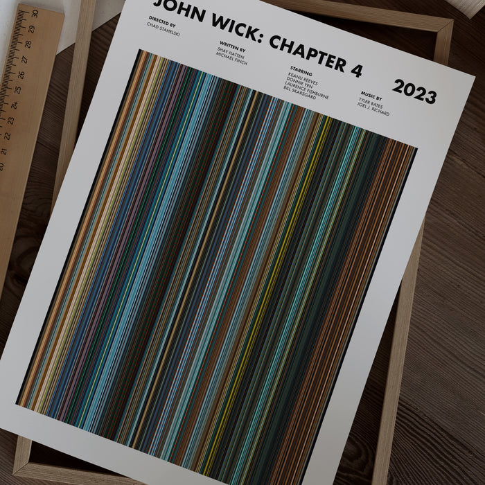 John Wick Chapter 4 Movie Barcode Poster