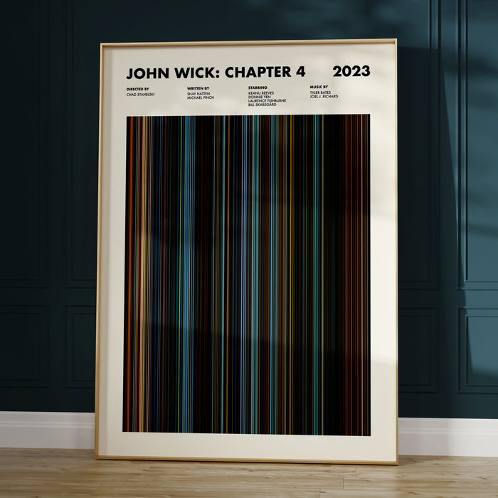 John Wick Chapter 4 Movie Barcode Poster