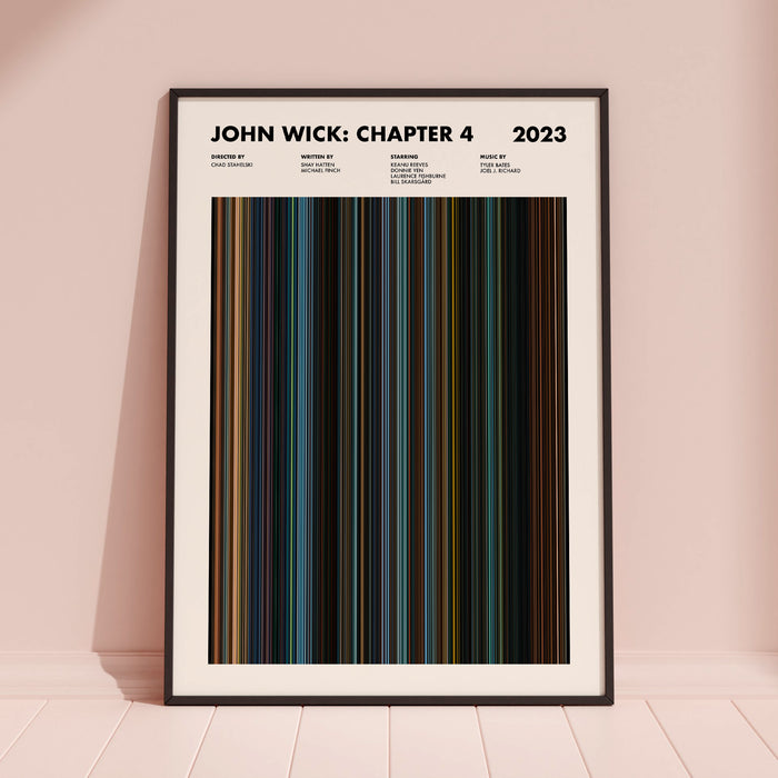 John Wick Chapter 4 Movie Barcode Poster