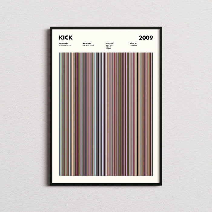 Kick 2009 Movie Barcode Poster