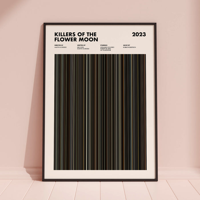 Killers Of The Flower Moon Movie Barcode Poster