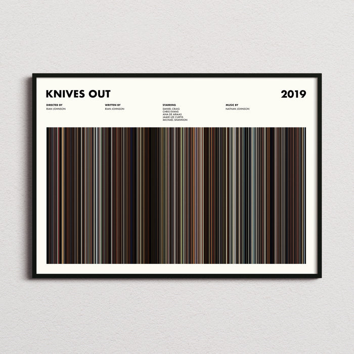 Knives Out Movie Barcode Poster