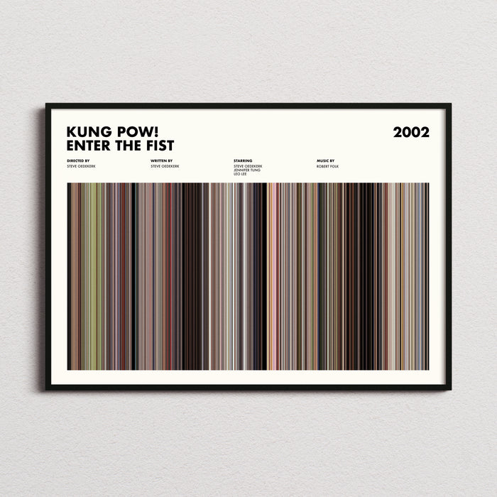 Kung Pow Enter The Fist Movie Barcode Poster