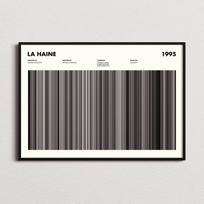 La Haine Movie Barcode Poster