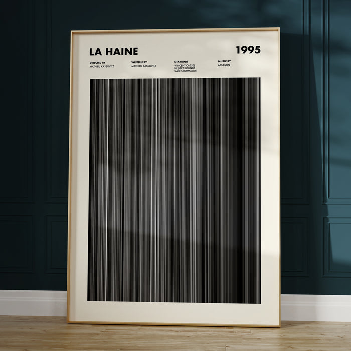 La Haine Movie Barcode Poster