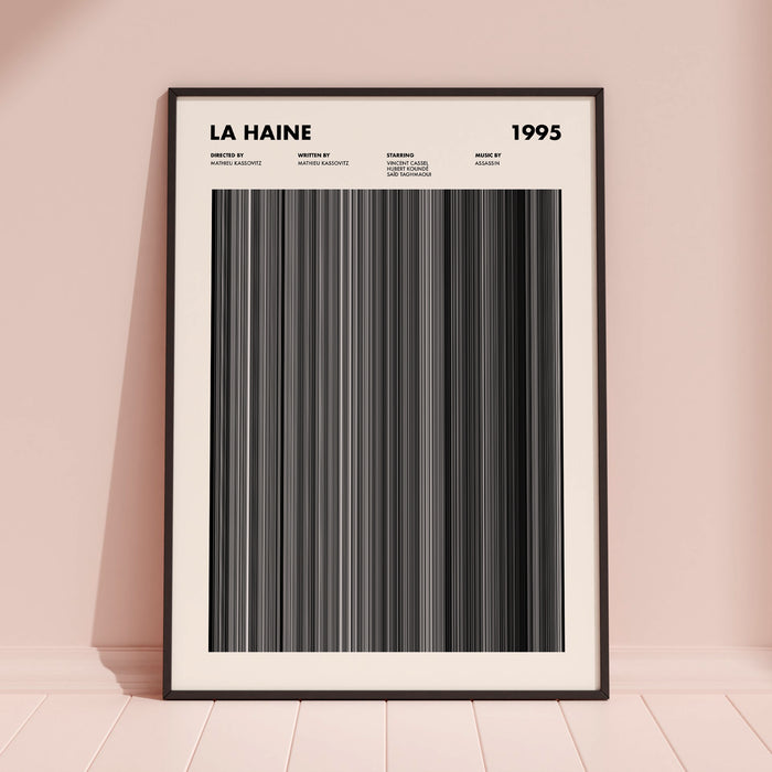 La Haine Movie Barcode Poster