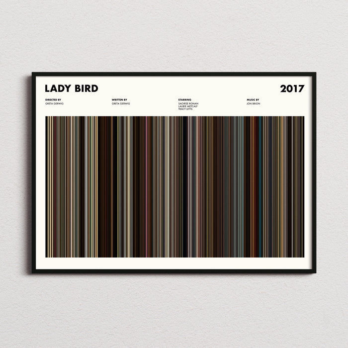 Lady Bird Movie Barcode Poster