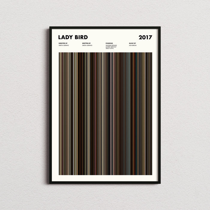 Lady Bird Movie Barcode Poster